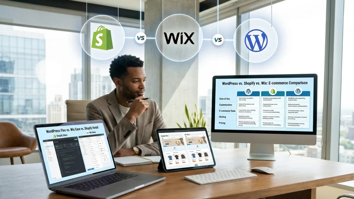 WordPress vs Shopify vs Wix