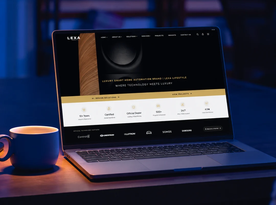 Lexa Lifestyle dynamic website developed by a Kochi web developer
